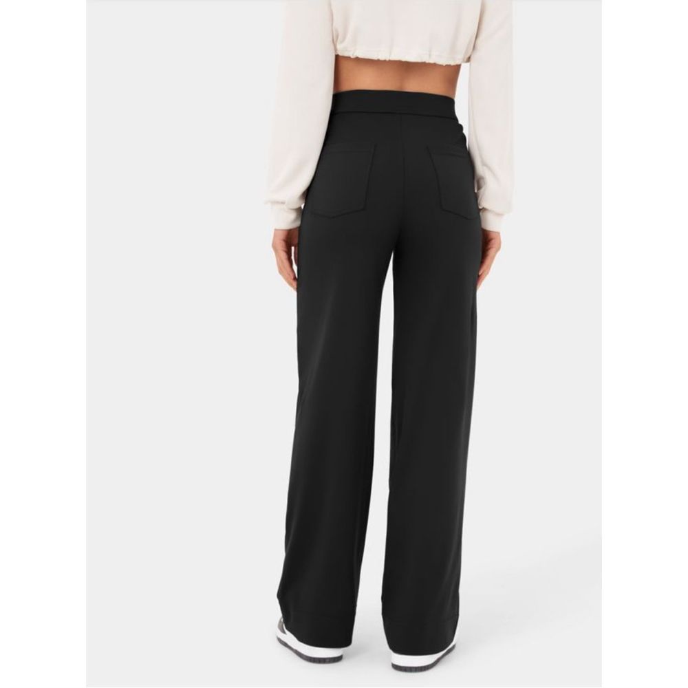 Halara High Waisted Straight Leg Pants Black Size M - Picture 2 of 10